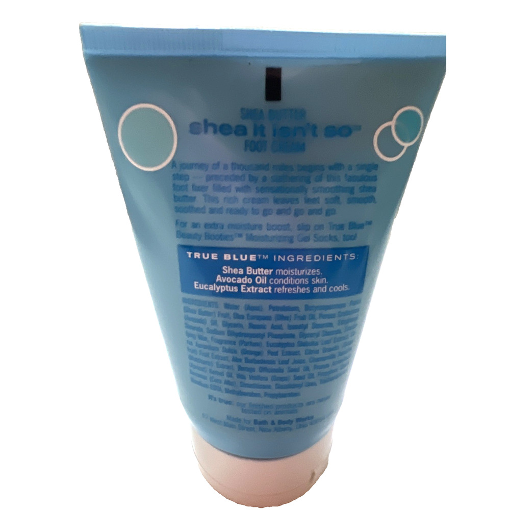 Bath Body Works True Blue Spa Shea It Isnt So Shea Butter Foot Cream 4oz Blue - Picture 2 of 3